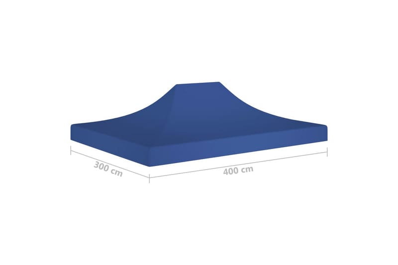 Tag til festtelt 4x3 m 270 g/m² blå - Blå - Havemøbler - Solafskærmning - Havepavilloner - Pavillontag
