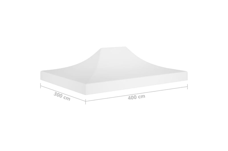 Tag til festtelt 4x3 m 270 g/m² hvid - Hvid - Havemøbler - Solafskærmning - Havepavilloner - Pavillontag