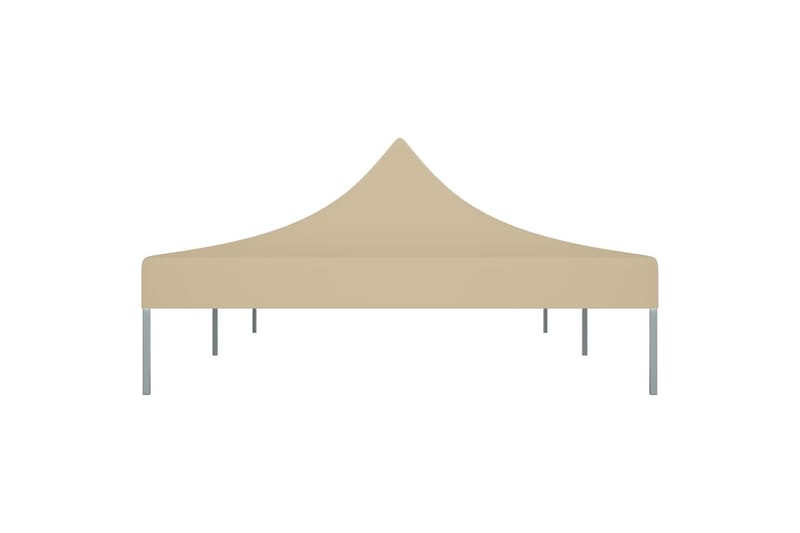 Tag til festtelt 6x3 m 270 g/m² beige - Beige - Havemøbler - Solafskærmning - Havepavilloner - Pavillontag