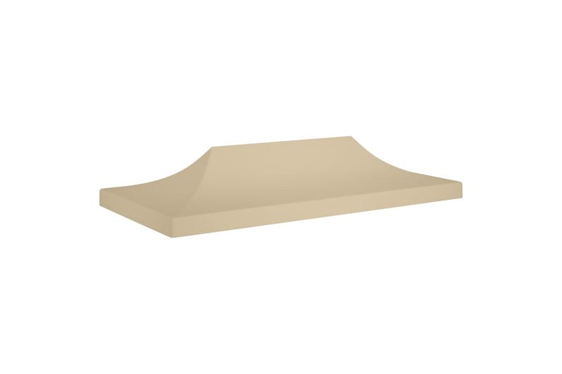 Tag til festtelt 6x3 m 270 g/m² beige - Beige - Havemøbler - Solafskærmning - Havepavilloner - Pavillontag