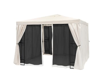 Hillerstorp Myggenet til Pavillon de Luxe 3x3 m - Beige - Havemøbler - Solafskærmning - Havepavilloner - Pavillonvægge