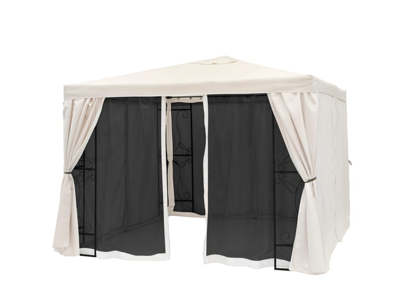 Hillerstorp Myggenet til Pavillon de Luxe 3x3 m - Beige - Havemøbler - Solafskærmning - Havepavilloner - Pavillonvægge