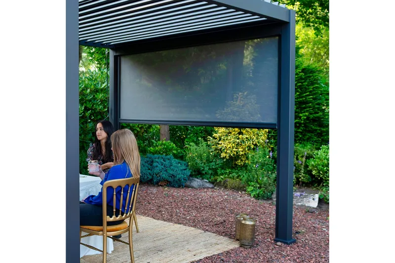 Mirador Alasvedettävä paviljongin seinä 3m Grå - Havemøbler - Solafskærmning - Havepavilloner - Pavillonvægge