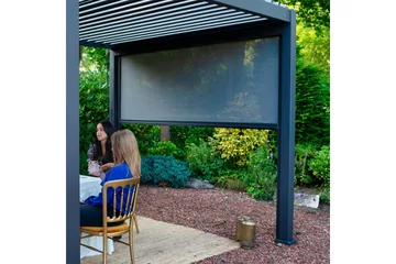 Mirador Alasvedettävä paviljongin seinä 3m Grå - Havemøbler - Solafskærmning - Havepavilloner - Pavillonvægge