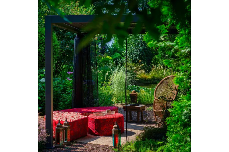 Myggenet til Pavilion Mirador 4 stk Sort - Havemøbler - Solafskærmning - Havepavilloner - Pavillonvægge