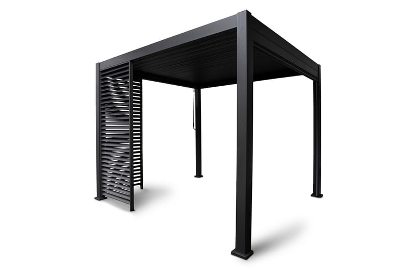 Pavillon væg Mirador 93x235  cm Mørkegrå aluminium - Havemøbler - Solafskærmning - Havepavilloner - Pavillonvægge