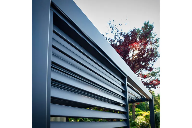 Pavillon væg Mirador 93x235  cm Mørkegrå aluminium - Havemøbler - Solafskærmning - Havepavilloner - Pavillonvægge