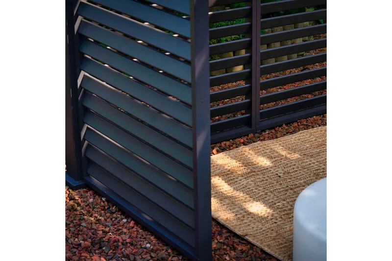 Pavillon væg Mirador 93x235  cm Mørkegrå aluminium - Havemøbler - Solafskærmning - Havepavilloner - Pavillonvægge