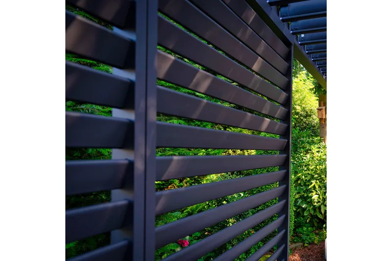 Pavillon væg Mirador 93x235  cm Mørkegrå aluminium - Havemøbler - Solafskærmning - Havepavilloner - Pavillonvægge