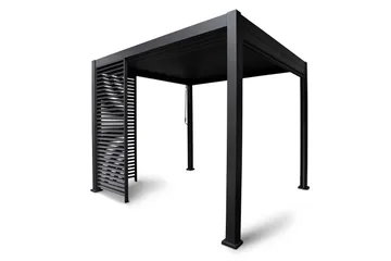 Pavillon væg Mirador 93x235  cm Mørkegrå aluminium - Havemøbler - Solafskærmning - Havepavilloner - Pavillonvægge