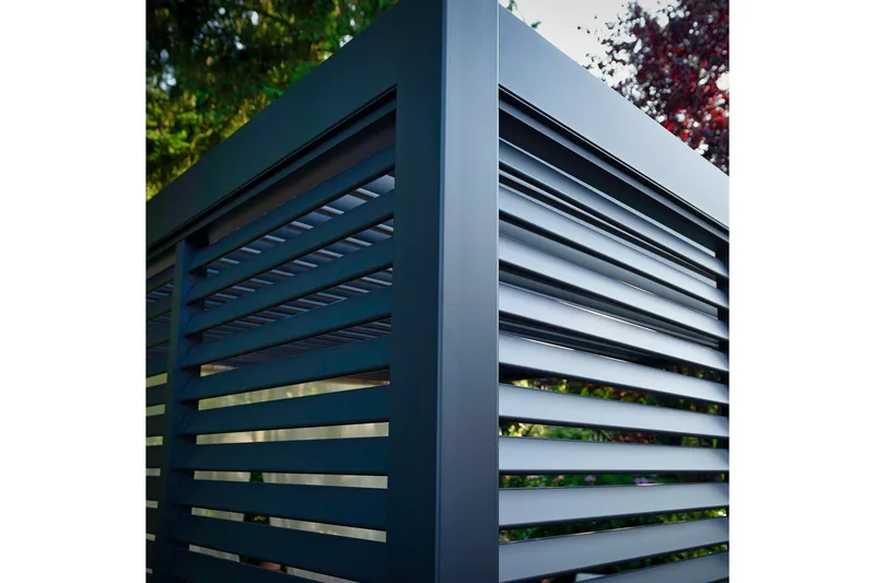 Pavillon væg Mirador 93x235  cm Mørkegrå aluminium - Havemøbler - Solafskærmning - Havepavilloner - Pavillonvægge