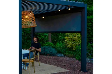 Pavillon væg MiradorR 3m Grå - Havemøbler - Solafskærmning - Havepavilloner - Pavillonvægge