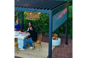 Pavillon væg MiradorR 3m Grå - Havemøbler - Solafskærmning - Havepavilloner - Pavillonvægge