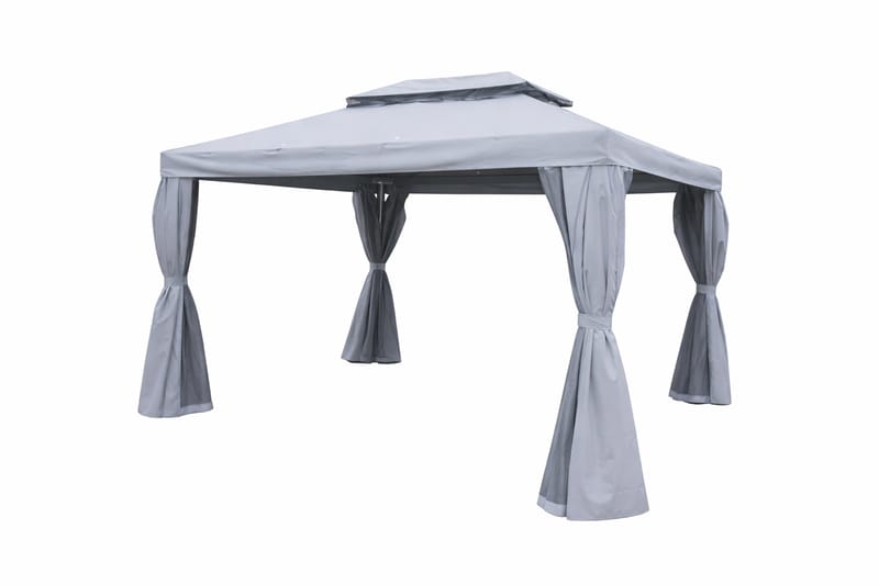 SUNSET Pavillon 3×4 m - Grå - Havemøbler - Solafskærmning - Havepavilloner - Komplet pavillon