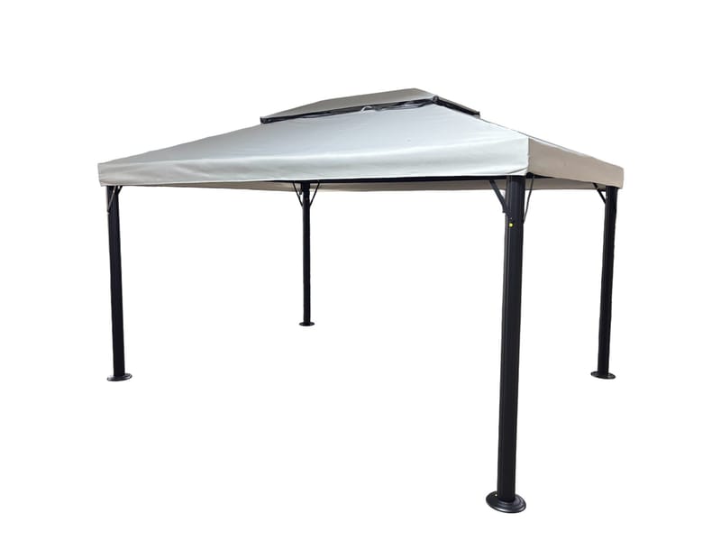 SUNSET Pavillon 3×4 m - Grå - Havemøbler - Solafskærmning - Havepavilloner - Komplet pavillon