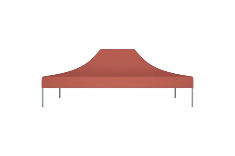 Tag til festtelt 4,5x3 m 270 g/m² terrakotta - Rød - Havemøbler - Solafskærmning - Havepavilloner - Pavillontag