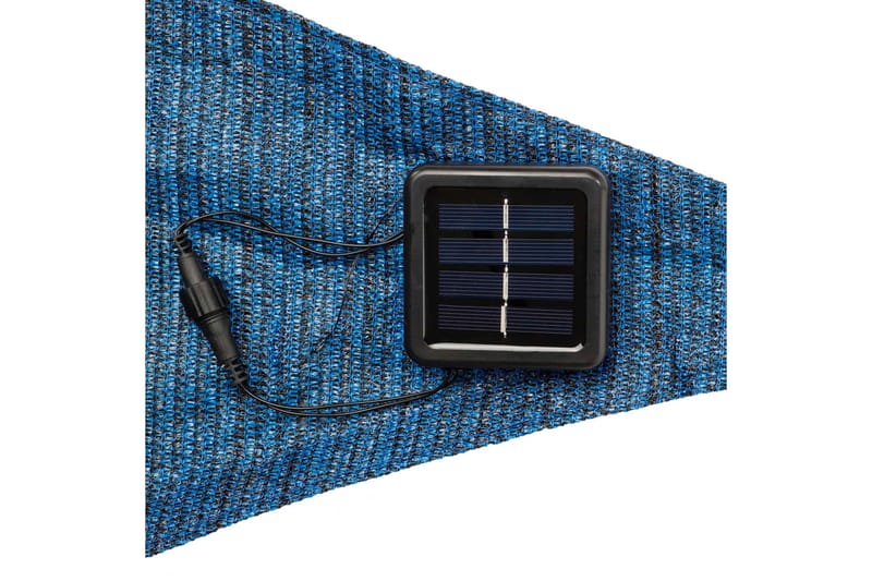 HI Solsejl med 100 LED-lys 3x3x3 m blå - Blå - Havemøbler - Solafskærmning - Solsejl