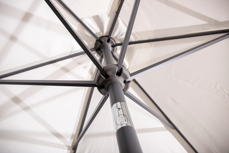Leeds Parasol 300 cm Hvid/Sort - Venture Home - Parasoller