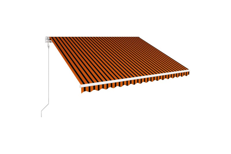 automatisk foldemarkise 400 x 300 cm orange og brun - Orange - Balkonmarkise - Markiser - Terrassemarkise
