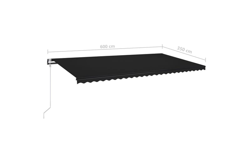 automatisk markise 600x350 cm antracitgrå - Antracit - Havemøbler - Solafskærmning - Markiser - Balkonmarkise