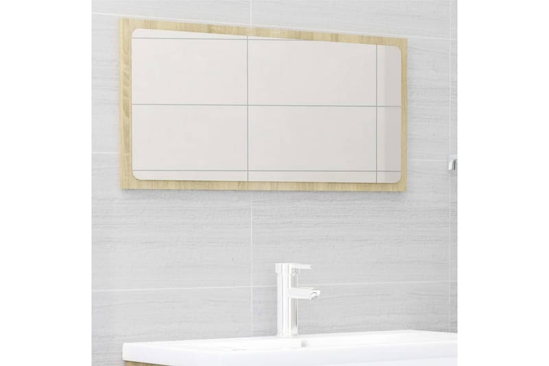 badeværelsesmøbelsæt 2 dele spånplade hvid og sonoma-eg - Beige - Balkonmarkise - Markiser - Terrassemarkise