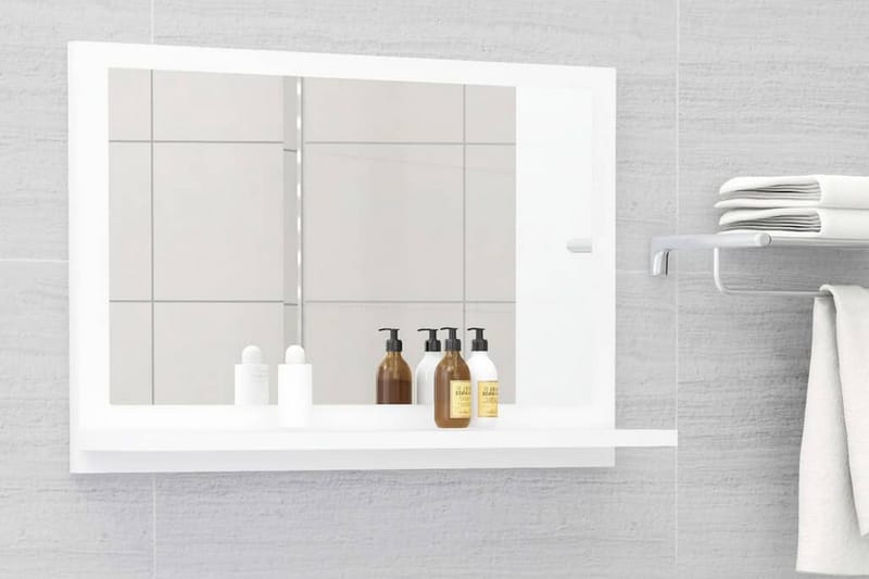 badeværelsesspejl 60x10,5x37 cm spånplade hvid - Hvid - Terrassemarkise - Markiser - Balkonmarkise