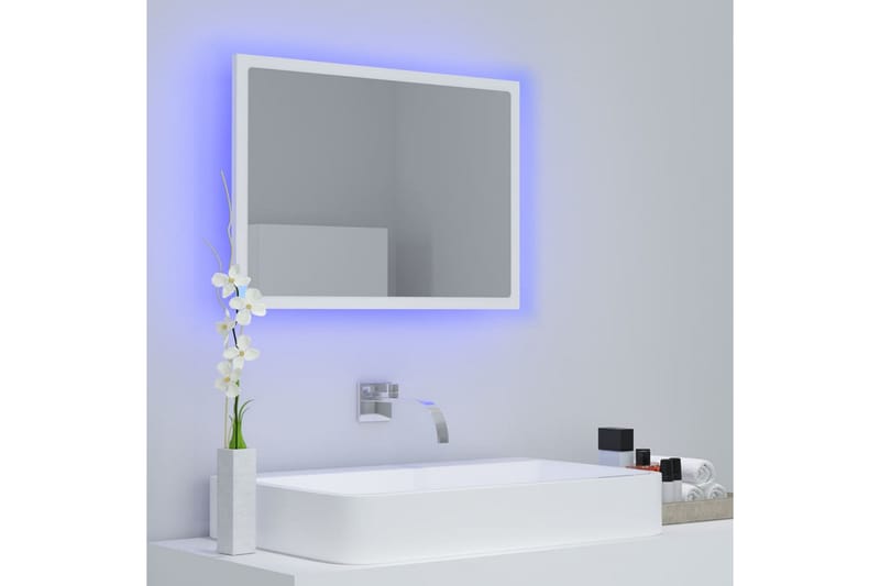 badeværelsesspejl 60x8,5x37 cm spånplade hvid - Hvid - Terrassemarkise - Markiser - Balkonmarkise