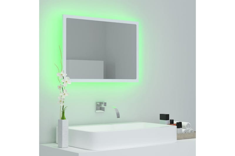 badeværelsesspejl 60x8,5x37 cm spånplade hvid - Hvid - Terrassemarkise - Markiser - Balkonmarkise