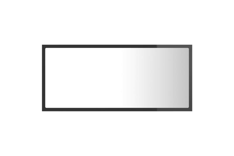 badeværelsesspejl 90x8,5x37 cm spånplade grå højglans - Sort - Balkonmarkise - Markiser - Terrassemarkise