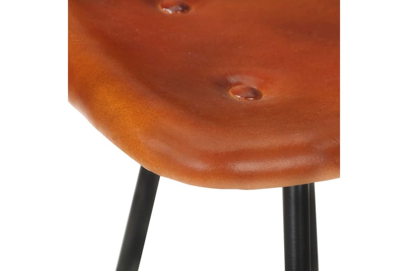 barstole 2 stk. ægte skind brun - Brun - Balkonmarkise - Markiser - Terrassemarkise