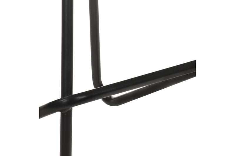 barstole 4 stk. ægte læder sort - Sort - Balkonmarkise - Markiser - Terrassemarkise