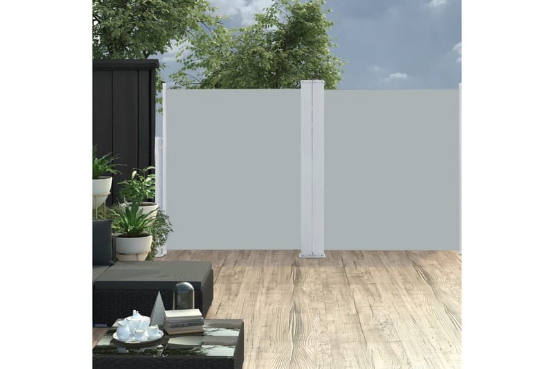 beBasic sammenrullelig sidemarkise 160x600 cm antracitgrå - Antracit - Balkonmarkise - Markiser - Sidemarkise - Altanafskærmning