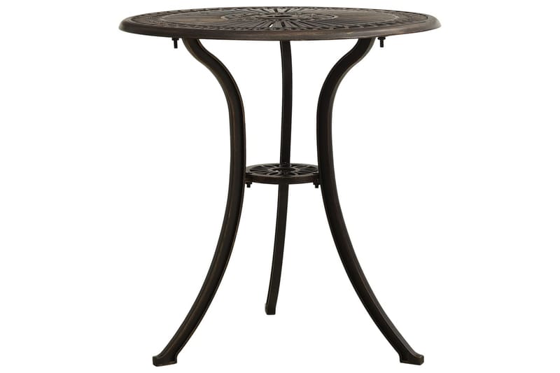 bistrosæt 3 dele støbt aluminium bronzefarvet - Brun - Havemøbler - Solafskærmning - Markiser - Balkonmarkise