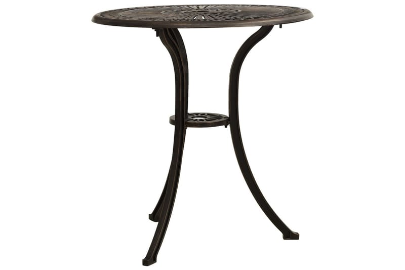 bistrosæt 3 dele støbt aluminium bronzefarvet - Brun - Havemøbler - Solafskærmning - Markiser - Balkonmarkise