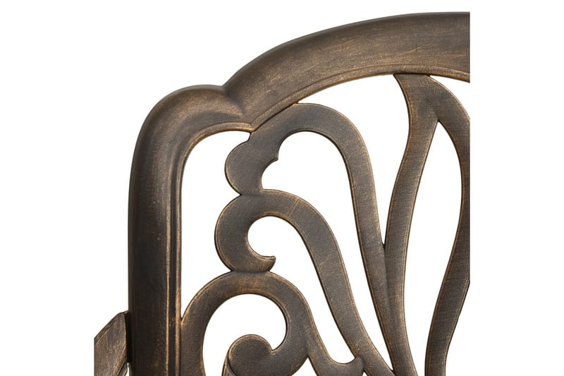 bistrosæt 3 dele støbt aluminium bronzefarvet - Brun - Balkonmarkise - Markiser - Terrassemarkise