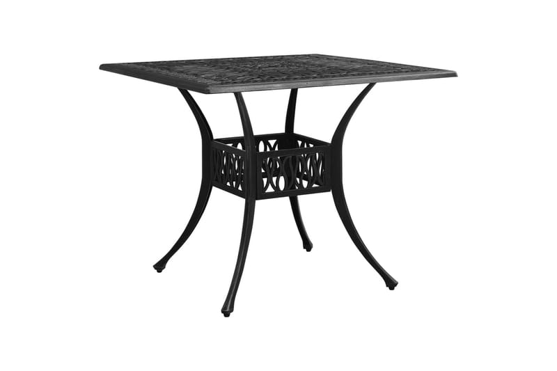 bistrosæt 3 dele støbt aluminium sort - Sort - Havemøbler - Solafskærmning - Markiser - Balkonmarkise