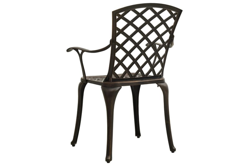 bistrosæt 5 dele støbt aluminium bronzefarvet - Brun - Havemøbler - Solafskærmning - Markiser - Balkonmarkise