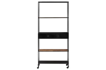 bogreol 90x35x180 cm ru mangotræ og jern - Brun - Havemøbler - Solafskærmning - Markiser - Balkonmarkise