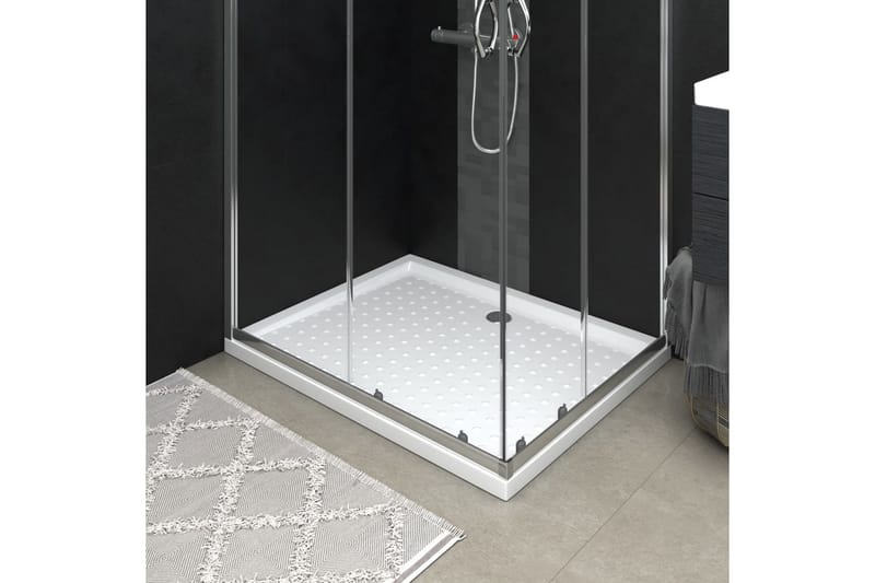 brusekar med dupper 80x100x4 cm ABS hvid - Hvid - Havemøbler - Solafskærmning - Markiser - Balkonmarkise