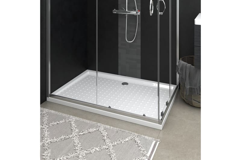brusekar med dupper 80x120x4 cm ABS hvid - Hvid - Havemøbler - Solafskærmning - Markiser - Balkonmarkise