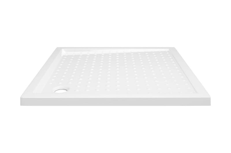 brusekar med dupper 80x80x4 cm ABS hvid - Hvid - Havemøbler - Solafskærmning - Markiser - Balkonmarkise