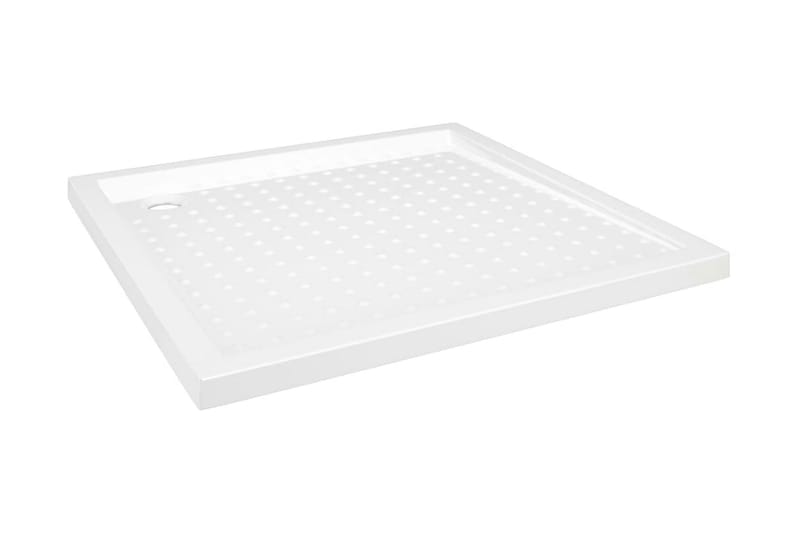 brusekar med dupper 80x80x4 cm ABS hvid - Hvid - Havemøbler - Solafskærmning - Markiser - Balkonmarkise