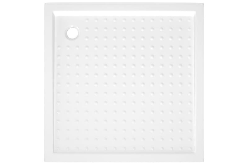 brusekar med dupper 80x80x4 cm ABS hvid - Hvid - Balkonmarkise - Markiser - Terrassemarkise