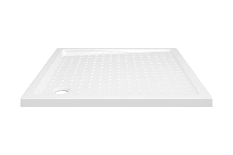 brusekar med dupper 90x90x4 cm ABS hvid - Hvid - Balkonmarkise - Markiser - Terrassemarkise