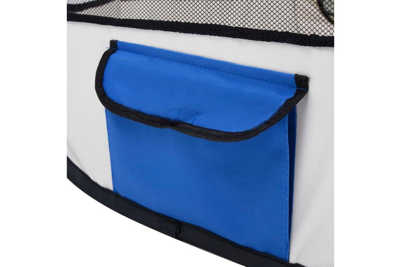 foldbar hundegård med bæretaske 145x145x61 cm blå - Blå - Havemøbler - Solafskærmning - Markiser - Balkonmarkise