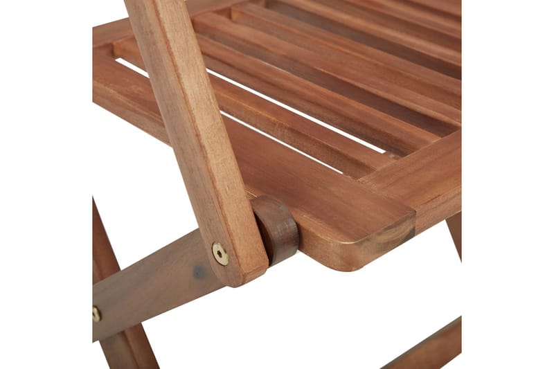 foldbare havestole 4 stk. med hynder massivt akacietræ - Brun - Balkonmarkise - Markiser - Terrassemarkise