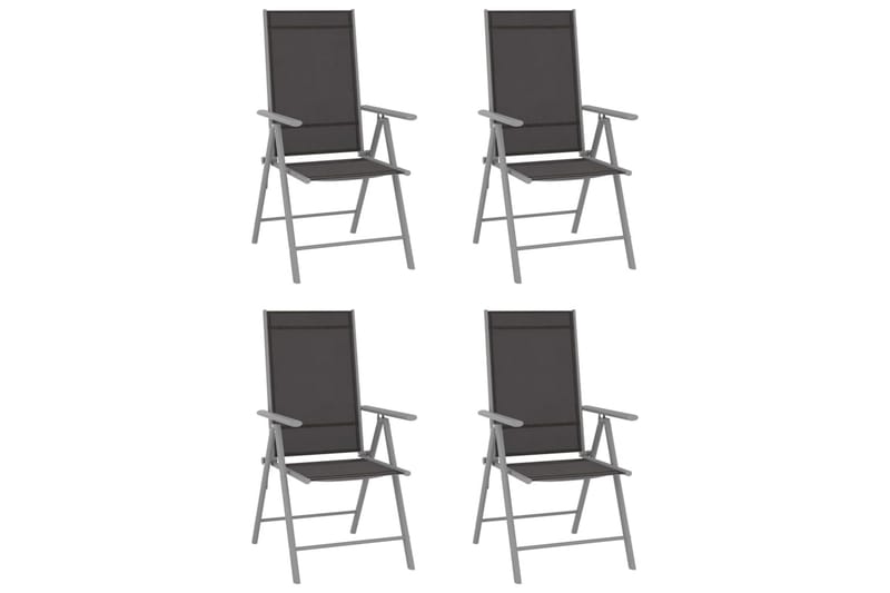 foldbare havestole 4 stk. textilene sort - Sort - Balkonmarkise - Markiser - Terrassemarkise