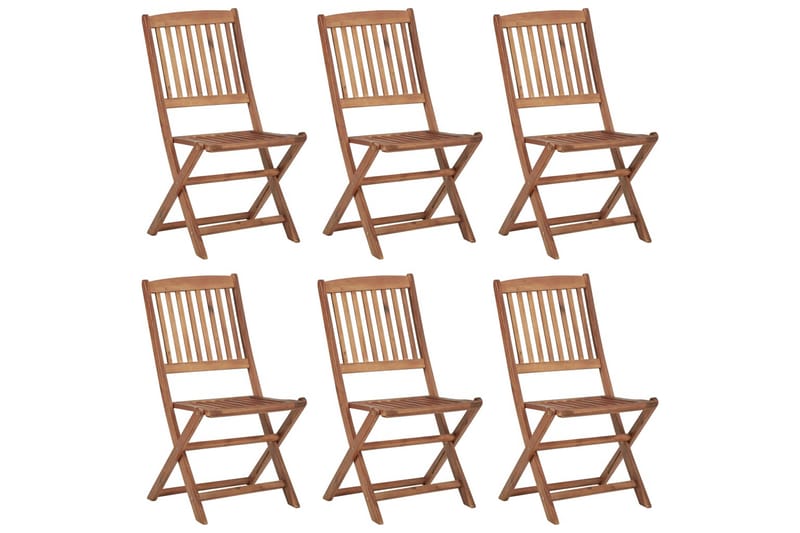 foldbare havestole 6 stk. med hynder massivt akacietræ - Balkonmarkise - Markiser - Terrassemarkise