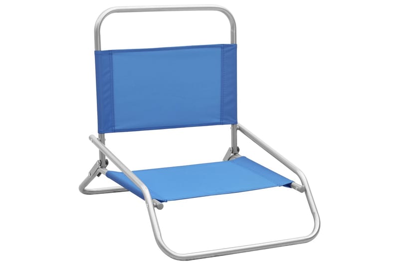 foldbare strandstole 2 stk. stof blå - Blå - Balkonmarkise - Markiser - Terrassemarkise