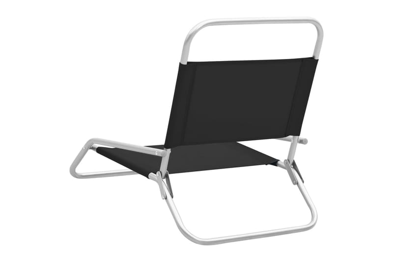 foldbare strandstole 2 stk. stof sort - Sort - Balkonmarkise - Markiser - Terrassemarkise